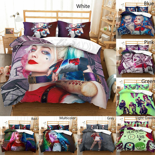 3D Suicide Squad Harley Quinn Duvet Cover Bedding Set Pillowcase Comforter Cover