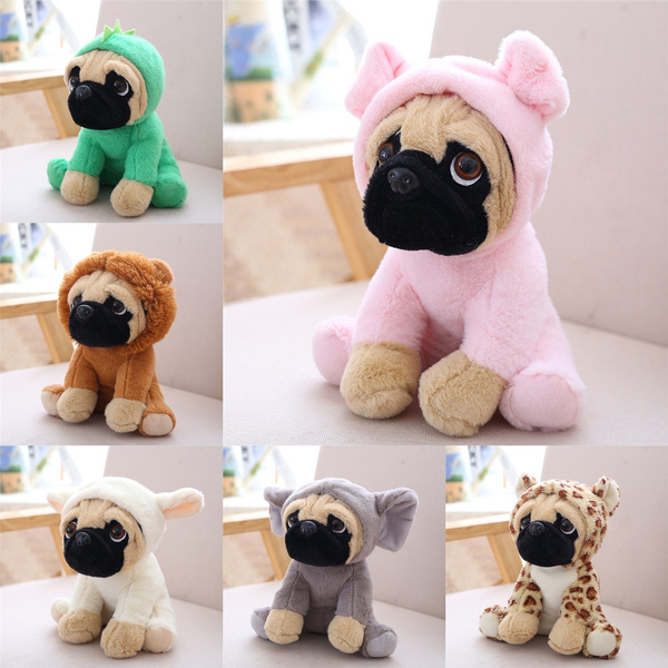 Soft Large Plush Toy 8" Pug Dog in 7 Costumes Cuddly Toy Teddy Plush Animal Gift 