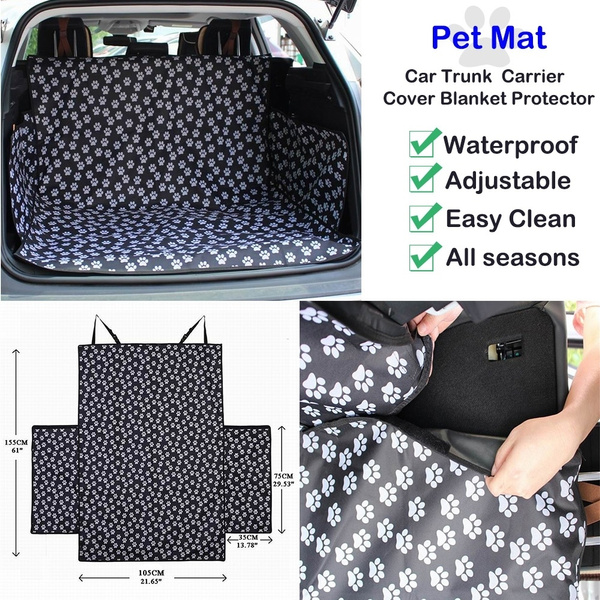Footprint Waterproof Pet Dog Cat Car Trunk Carrier Cover PetBlanket Cover