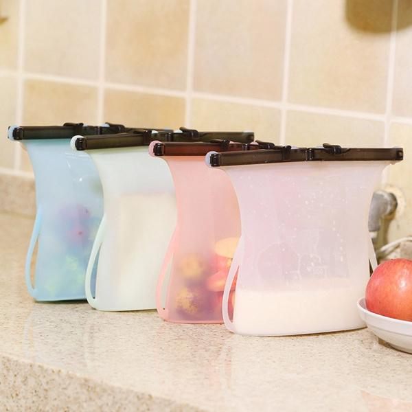 Reusable Refrigerator Fresh Bags Kitchen Food Sealing Storage Bag Home Food