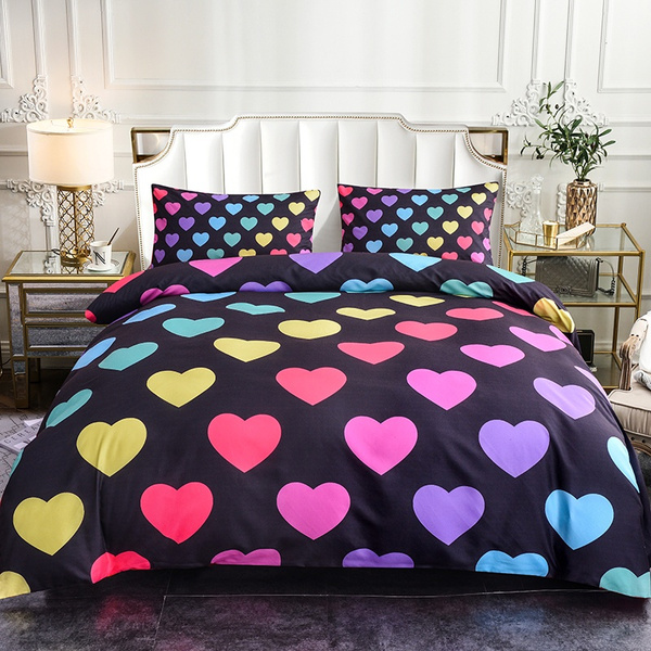 Luxury 3d Personalised Love Hearts Printed Home Living 2 3pcs