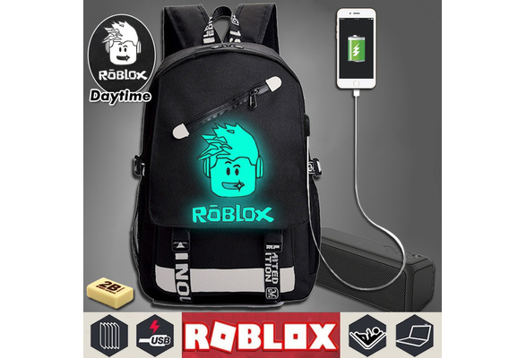 Cool Night Light Roblox Luminous Backpack With Usb Charge School