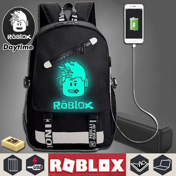 Cool Night Light Roblox Luminous Backpack With Usb Charge School