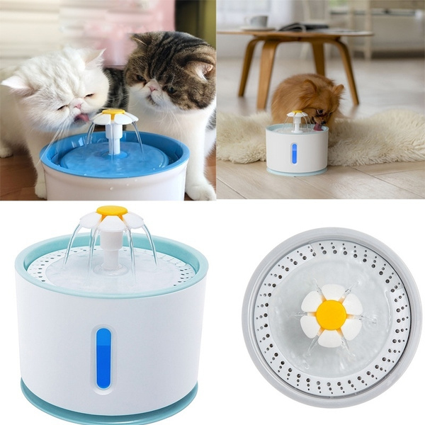 Filter Automatic Electric Pet Water Fountain Dog Cat Drinking Bowl 1.6L Feeder