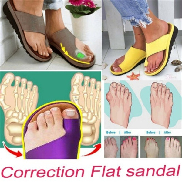 comfy bunion correcting platform sandals