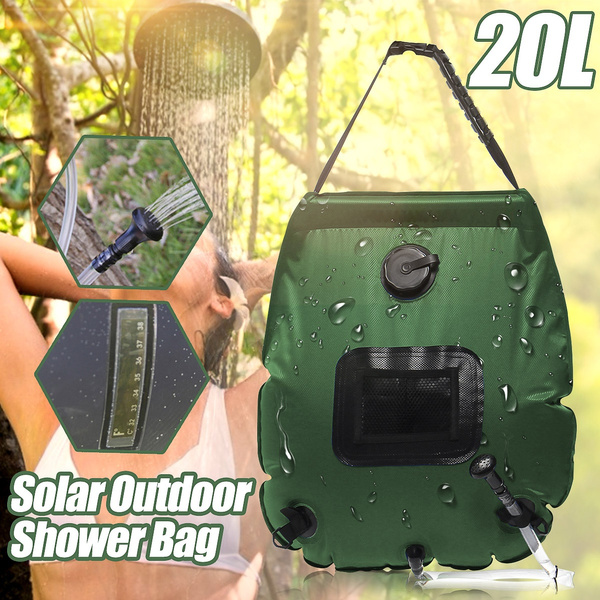 Portable Shower Heating Pipe Camo Bag, Outdoor Shower Solar Water Heater