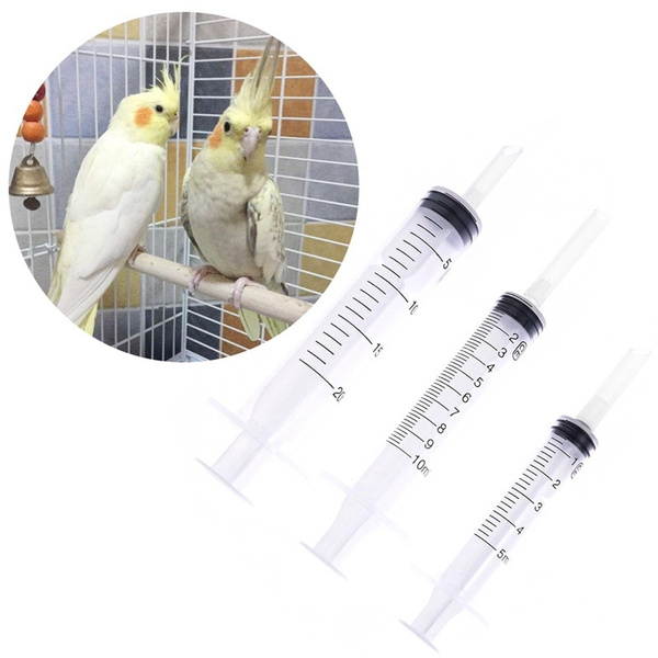 3pcs Baby Bird Budgie Parrot Hand Rearing Feeding Syringes Crop Tubes lots  s