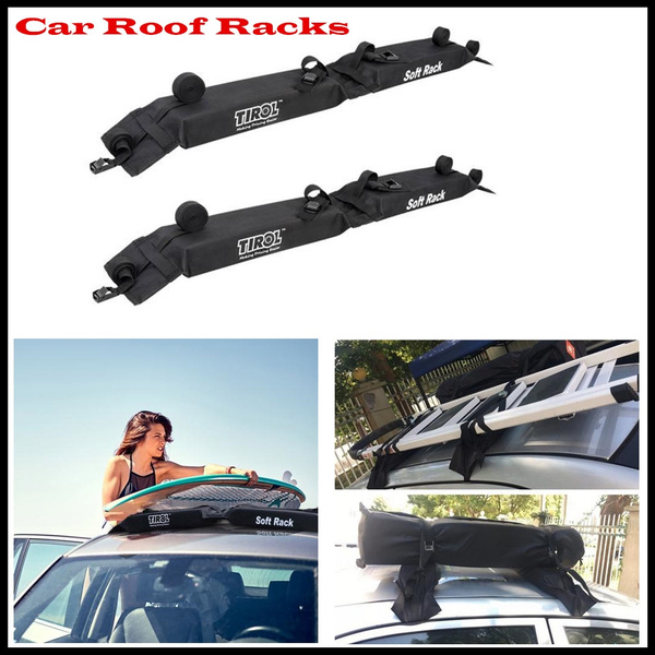 2 Piece TIROL/® Universal Auto Soft Car Roof Rack Carrier Luggage Easy Rack