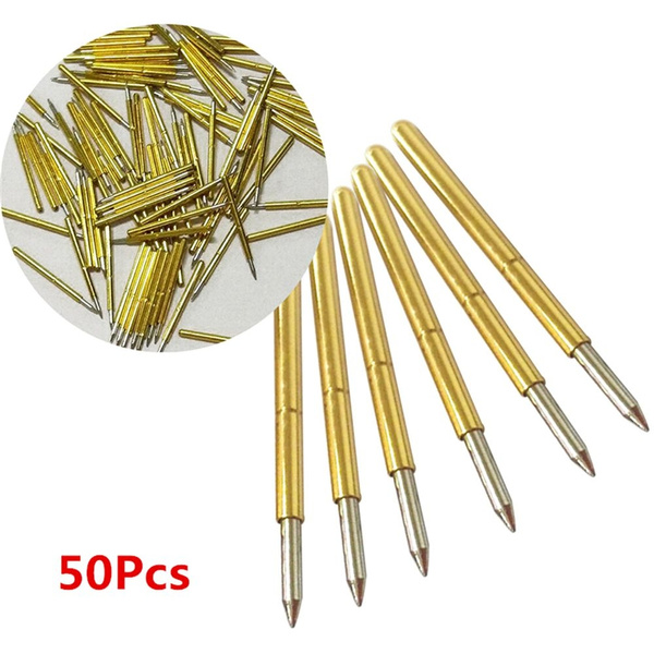 50pcs/set P75-B1 Dia 1.02mm 100g Cusp Spear Spring Loaded Test Probes Pogo Pins