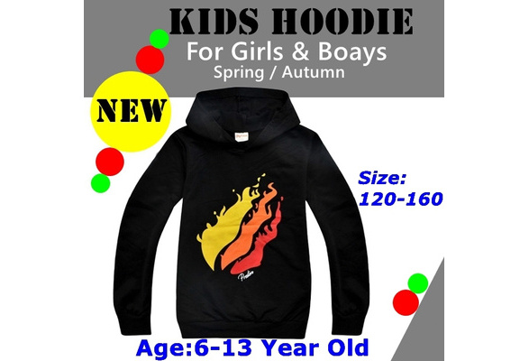 Kids Autumn Spring Boys Clothing Hoodie Fire Logo Inspired Sweatshirts Prestonplayz Merch For 6 13 Years Old Home
