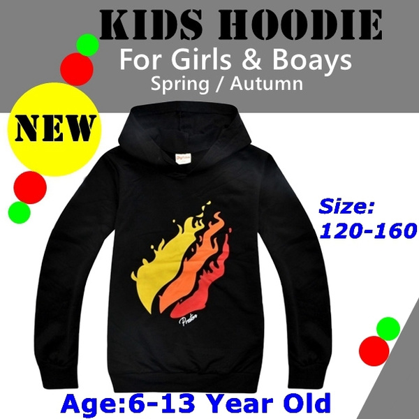 Kids Autumn Spring Boys Clothing Hoodie Fire Logo Inspired