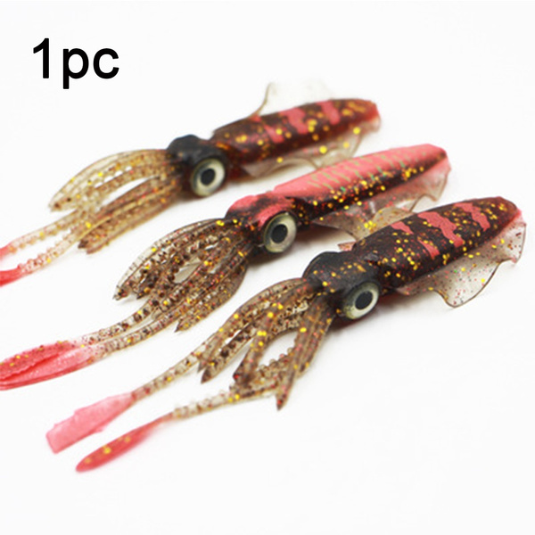 Portable Saltwater Octopus Bait hook Squid Skirt Lure Fishing Tackle long tail