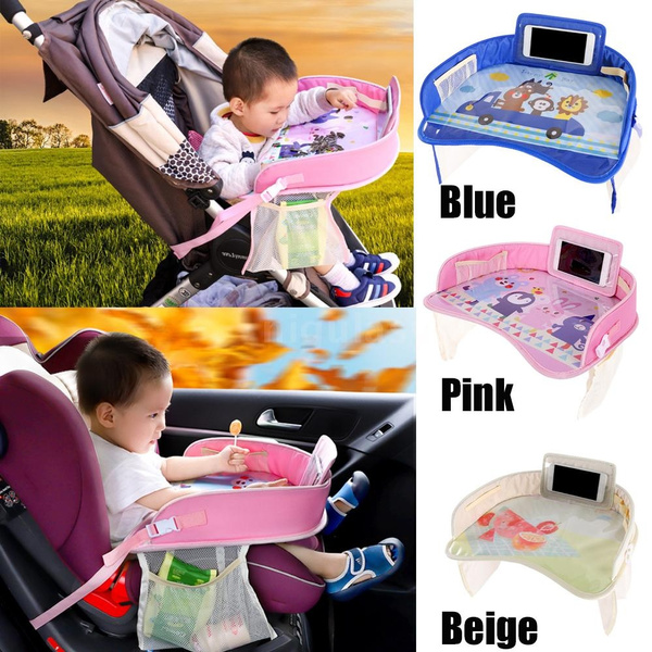 Multifunction Waterproof Toy Car Safety Seat Tray Baby Seat Travel Storage Table