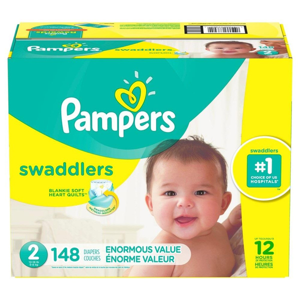 148 pampers swaddlers size 2