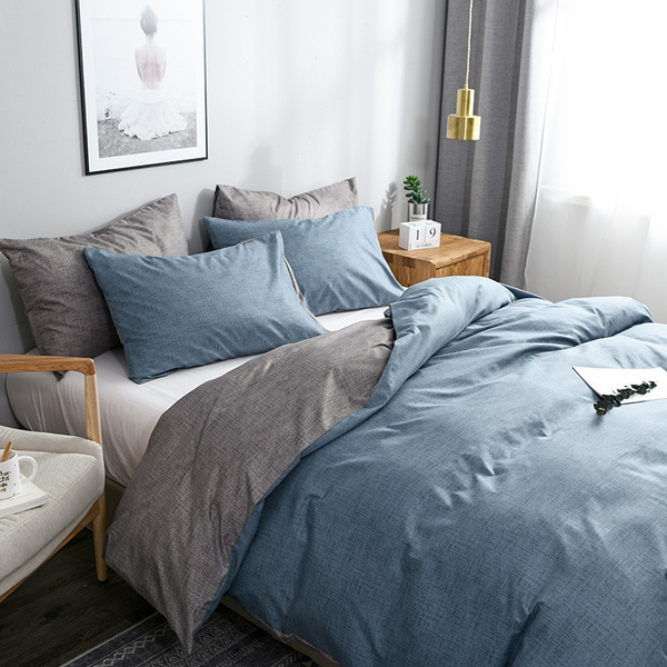 Queen King Size Bedding Sets, Light Grey Bedding Sets Double