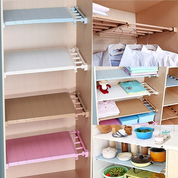 New Upgrade Magical Adjustable Closet Organizer Storage Shelf Wall