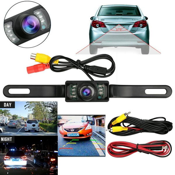 170° Wide Angle LED Car License Plate Reaview Reverse Backup Camera Night Vision