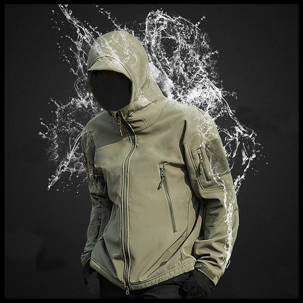 Waterproof Men's Jacket Soft Shell Outdoor Hiking Hunting Military Tactical Coat