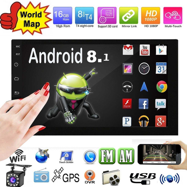 7/" Android Double 2DIN WiFi HD Car Radio Stereo MP5 Player GPS Navi Bluetooth