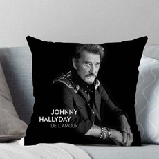 French Rock Singer Johnny Hallyday Living Room Sofa Car Cushion Cover Pillowcase