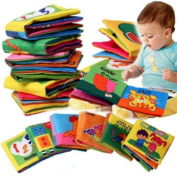 Baby Early educate Learning Intelligence Development Cloth Cognize Fabric book//