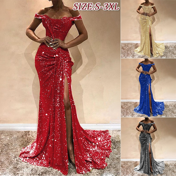 sexy sequins big swing party evening dress