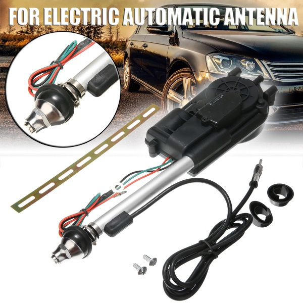 Universal Car Am Fm Radio Mast Power Electric Automatic Antenna Aerial Kit Wish