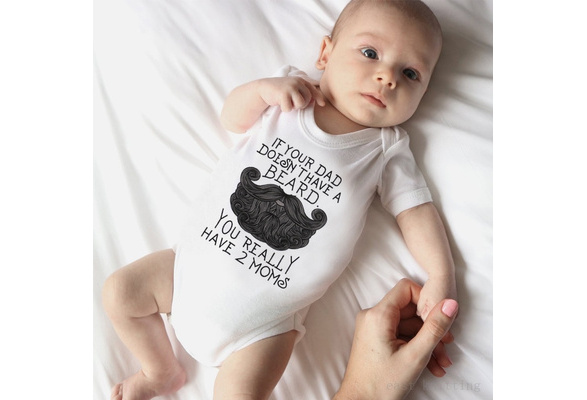 Baby Unisex//Boy//Girl Onesie Funny If your dad doesn/'t have a beard onesies