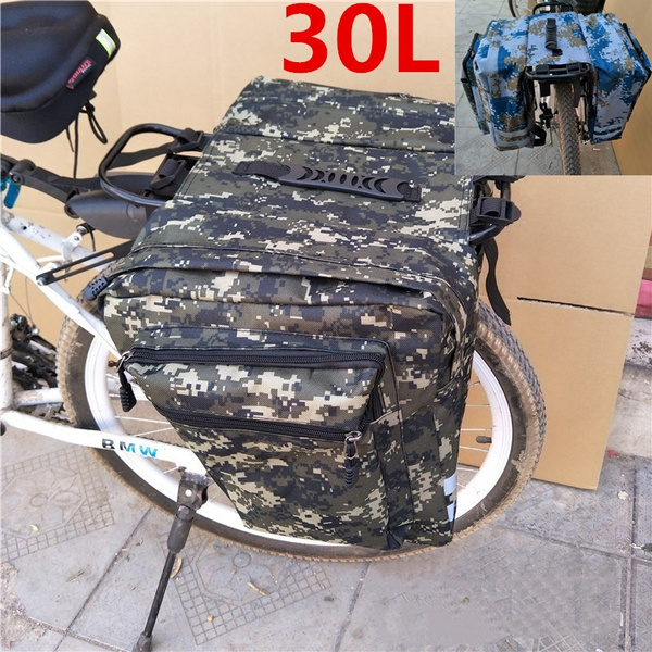Outdoor Bike Rear Seat Trunk Rack Pack Bag Bicycle Cycling Double Pannier