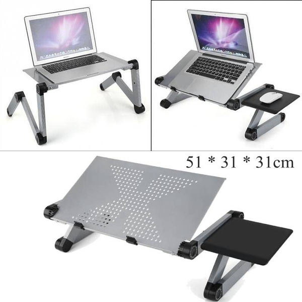 Folding Laptop Desk Adjustable Computer Table Stand Tray Bed Sofa Leisure Table