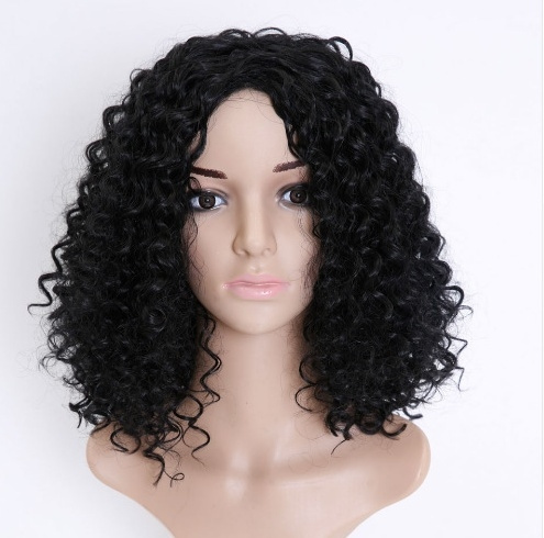 Women Short Curly Hair Wig Female Black African Wig Women Deep Wave Wig