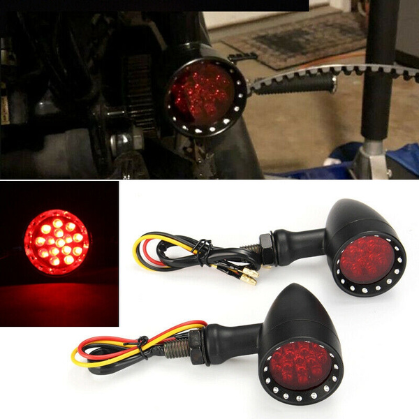 Motorcycle LED Bullet Blinker Brake Indicator Tail Turn Signals Lights Universal