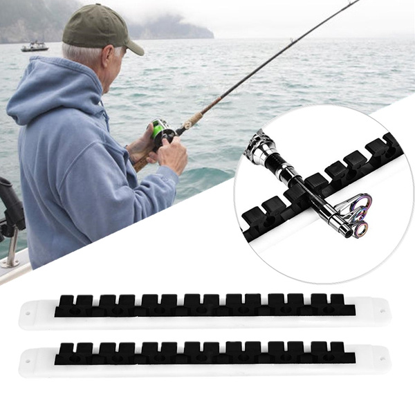 2pcs Fishing Rod Racks Holder Vertical Horizontal Wall Ceiling