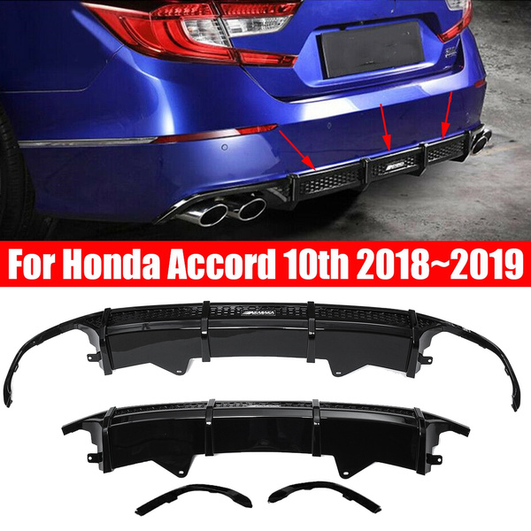 For 2018 2019 Honda Accord AKASAKA Rear Bumper Diffuser Lip Trim Carbon Fiber AA