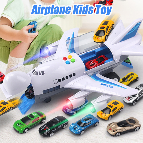Hoovy Boeing 747 Model Airplane Toy for Kids Electric Airplane with Lights and Sounds Bump and Move Big Airplane for Kids 2 3 4 5 6 7 Years Old 