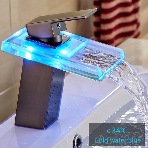 Led Faucet Tap Mixers Sink Faucets Basin Faucet Hot And Cold Water