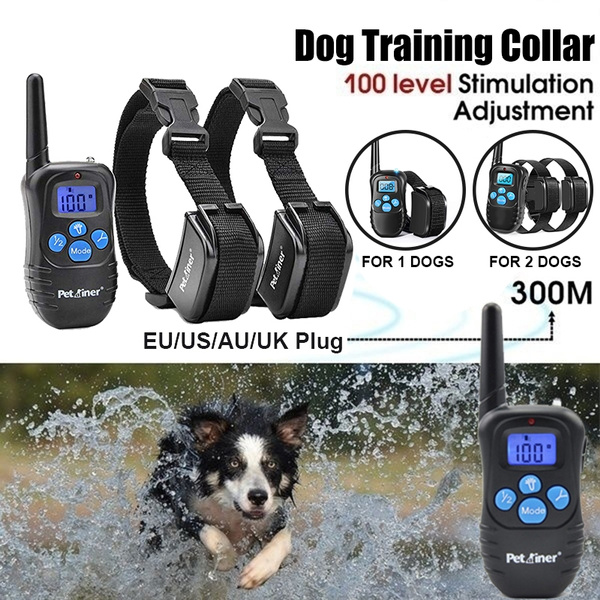 Dog Training Electric Shock Collar 330 Yards Remote Rechargeable Rainproof Beep