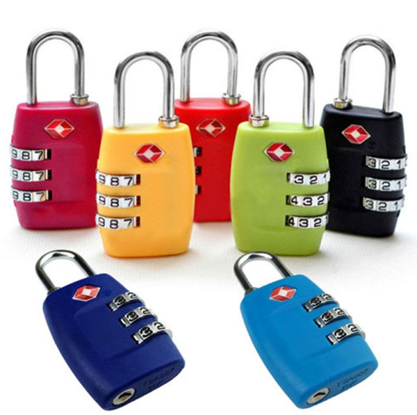 3 Dial Combination Code Padlock Travel Suitcase Luggage Security Password Lock