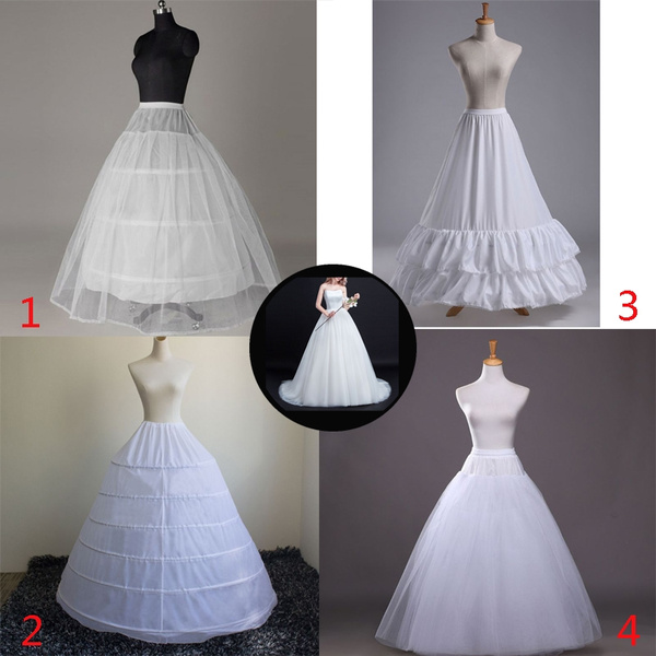 New Wedding Dress Skirt Support Petticoat Slip Large 6-Hoops Yarnless Petticoats