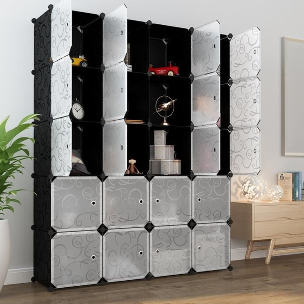 20 Cube Armoire De Chambre Avec Porte Meuble De Rangement Avec