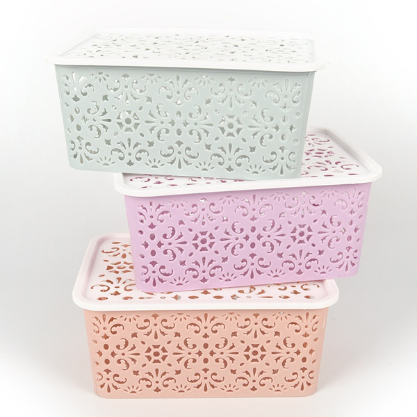 Laundry Holder Home Organizer Storage Plastic Basket Box Bin Clothes Container