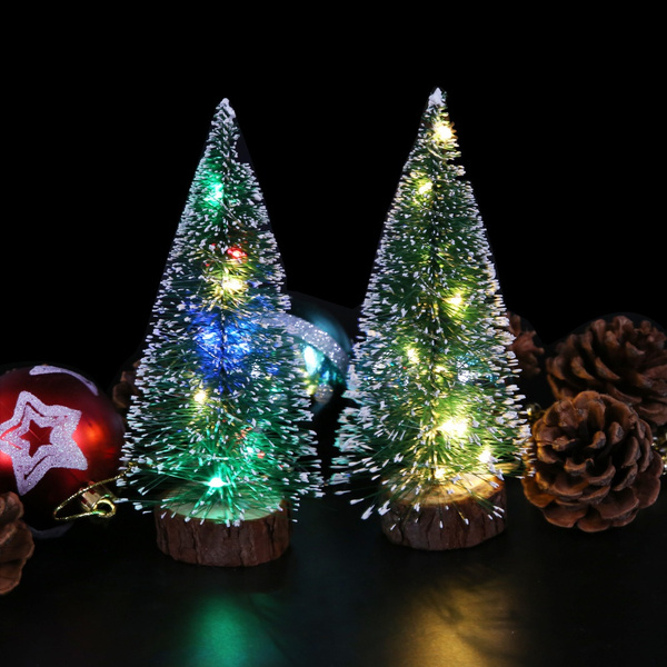 Mini Christmas Tree Holiday Snow Pine Tree Table Decor Ornament Xmas Decoration