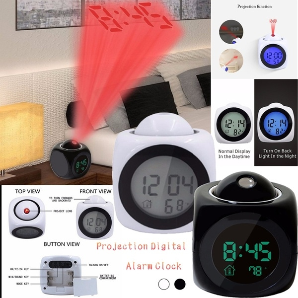 Lcd Projection Led Display Time Digital Alarm Clock Dreamy