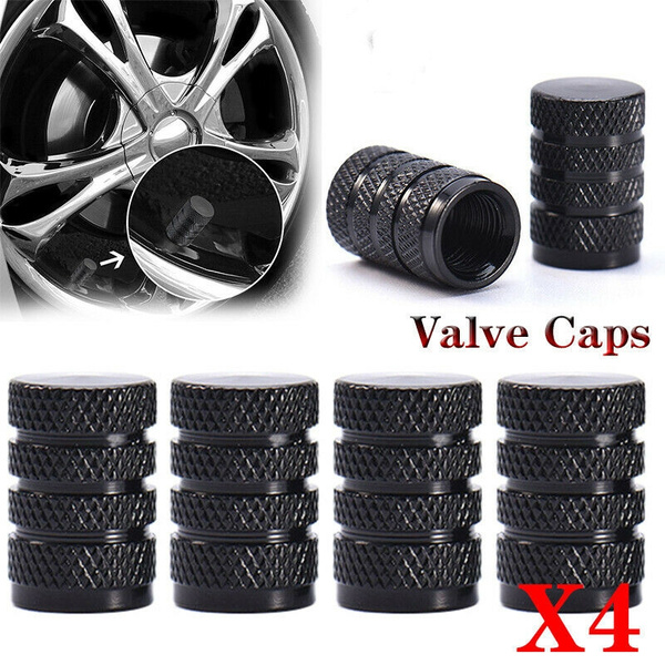 4pcs Aluminium Car Wheel Tyre Valve Stems Air Dust Cover Screw Cap Accessories