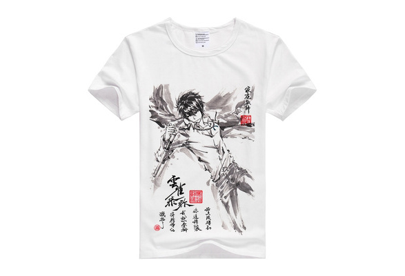 Hitman Reborn T Shirt Hibari Kyoya T Shirt Fashion Tees Short