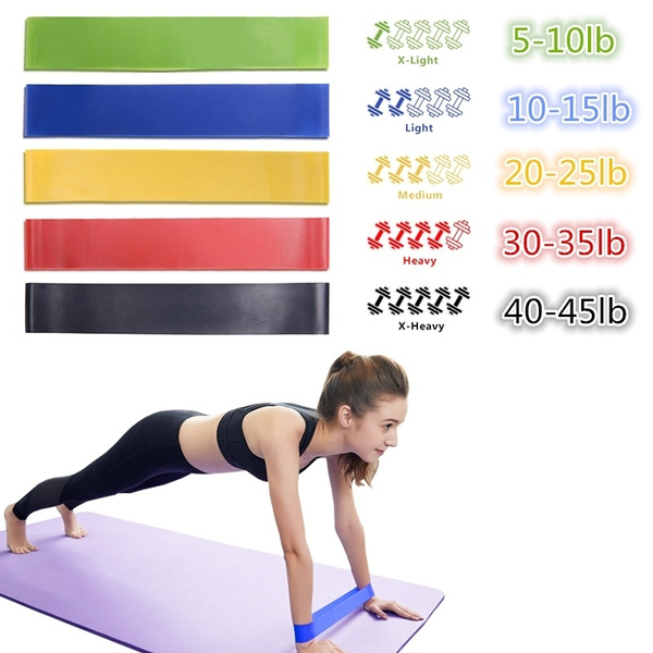 Yoga Resistance Bands 5 Level Natural Latex Home Fitness Stretching  Strength Training Workout Elastic Loop Bands | Wish