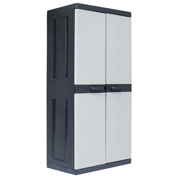 Vidaxl Garden Storage Cabinet Xxl 74 8 With 4 Shelves Plastic