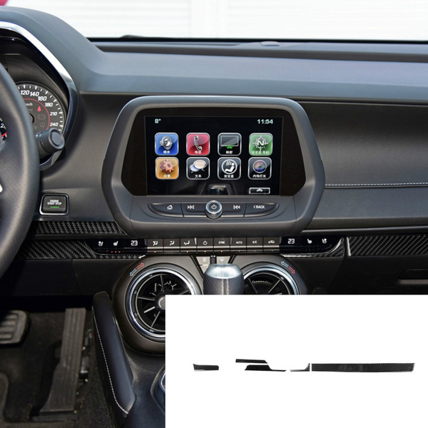 For Chevrolet Camaro Real Carbon Fiber Auto Central Control Trim Strips Decorative Sticker Car Interior Modification Accessories