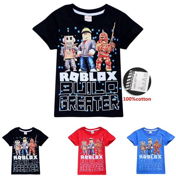 High Quality Roblox Printed Children Cool T Shirts Short Sleeve