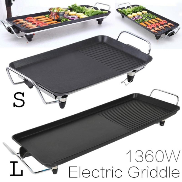 Electric Griddle Non Stick Flat Top Grill Indoor Small Countertop